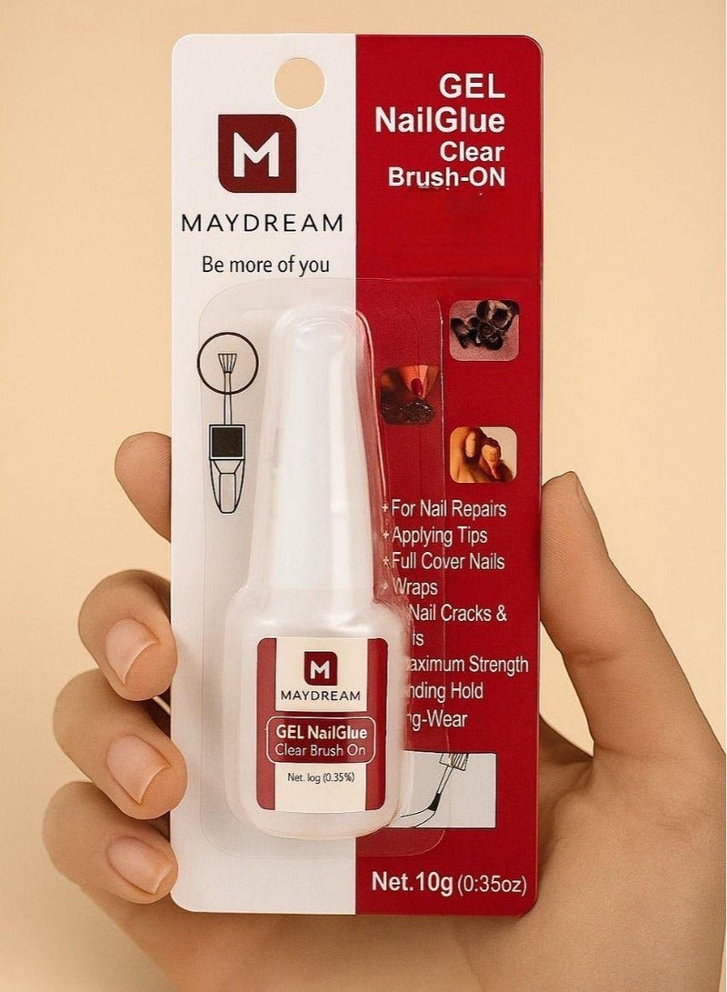 GEL NAILGLUE CLEAR BRUSH-ON